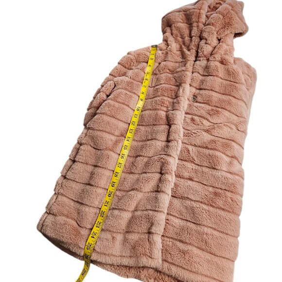 Robin Womens Fluffy Ultra Soft Hooded Jacket, Pockets, Hooded, Pink, 38/US 8 - Picture 5 of 9